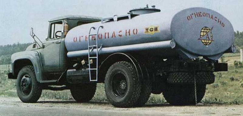 Цистерна для перевозки горючих жидкостей ТСВ-6 на шасси ЗиЛ-130